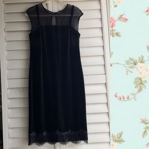 SLNY velvet black dress